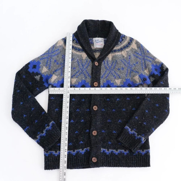 TopMan Black and Blue Knit Cardigan  ~Medium - Picture 4 of 14